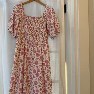 Target Universal Thread nap dress style pink block print short dress.